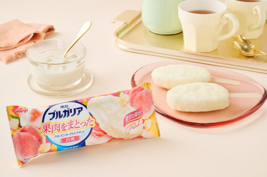 フローズンヨーグルトデザート 白桃の写真