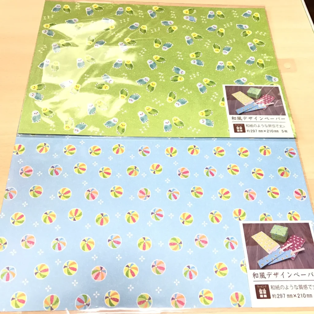 雑貨店・文具店でのデザインペーパーA4販売状況