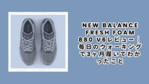 New Balance Fresh Foam 880 v6レビュー｜毎日のウォーキングで3ヶ月履いてわかったこと