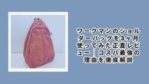 ワークマンのショルダーバッグを3ヶ月使ってみた正直レビュー｜コスパ最強の理由を徹底解説