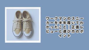 ワークマンのスニーカーを半年履いてわかったこと｜正直レビューと選び方のポイント